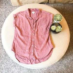 Purple short sleeve button down